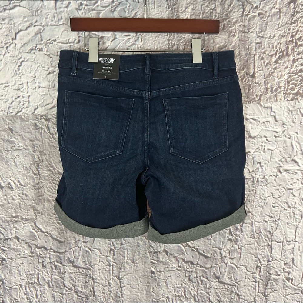 New with tags Simply Vera Vera Wang Flora stretch denim shorts - Picture 2 of 5